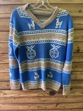 VTG Retro Handmade No Brand, Alpaca Peruvian Sweater Light Knit Size M Unisex