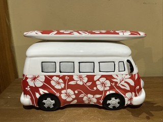 VW Camper Van Ceramic Moneybox Surfers Theme