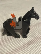 Lego Black Ringwraith Horse Minifigure Red Eyes W/saddle 9472 79007 Nazgul Lotr