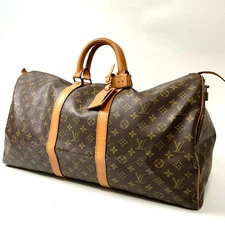 Louis Vuitton Monogram Keepall 55 Boston Bag M41424 Brown