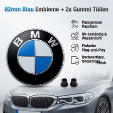 1x Blau Wei� Emblem f�r BMW 82mm Motorhaube Heckklappe Kofferraum + 2x T�llen
