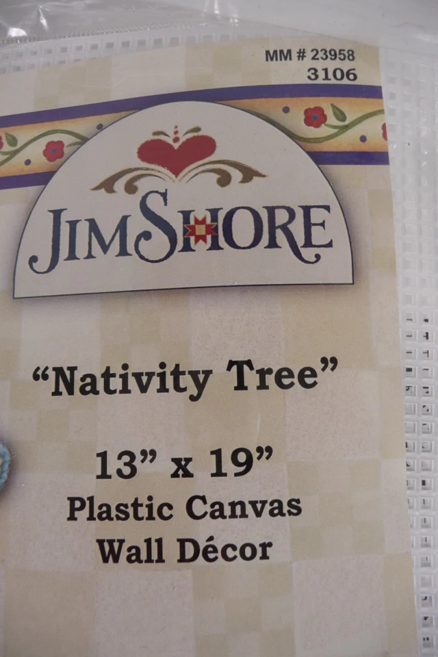 JIM SHORE NATIVITY TREE Cross Stitch Kit Plastic Canvas Wall Décor 3106 SEALED - Image 4 of 4
