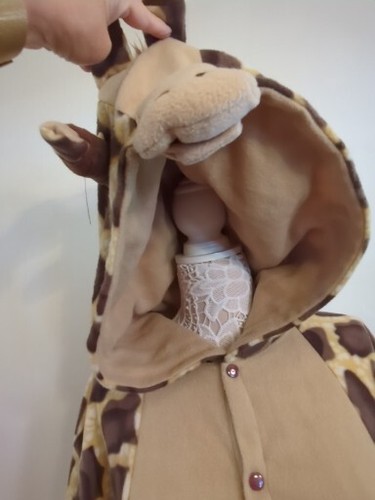 Georgie Giraffe Halloween Costume One Piece Hood Pockets Funsie Adult Size OSFM - Picture 7 of 19