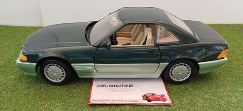 MERCEDES 500 SL 32 CONVERTIBLE CABRIOLET vert 1/18 REVELL voiture miniature coll - Imagen 2 de 8
