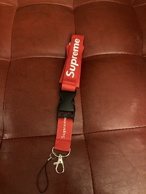 Supreme Lanyard New Red Keychain Keys 