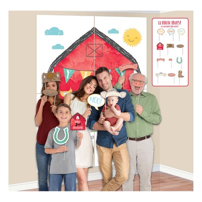 Barnyard Scene Setter Party Wall Decoration Photo Booth Props Farm