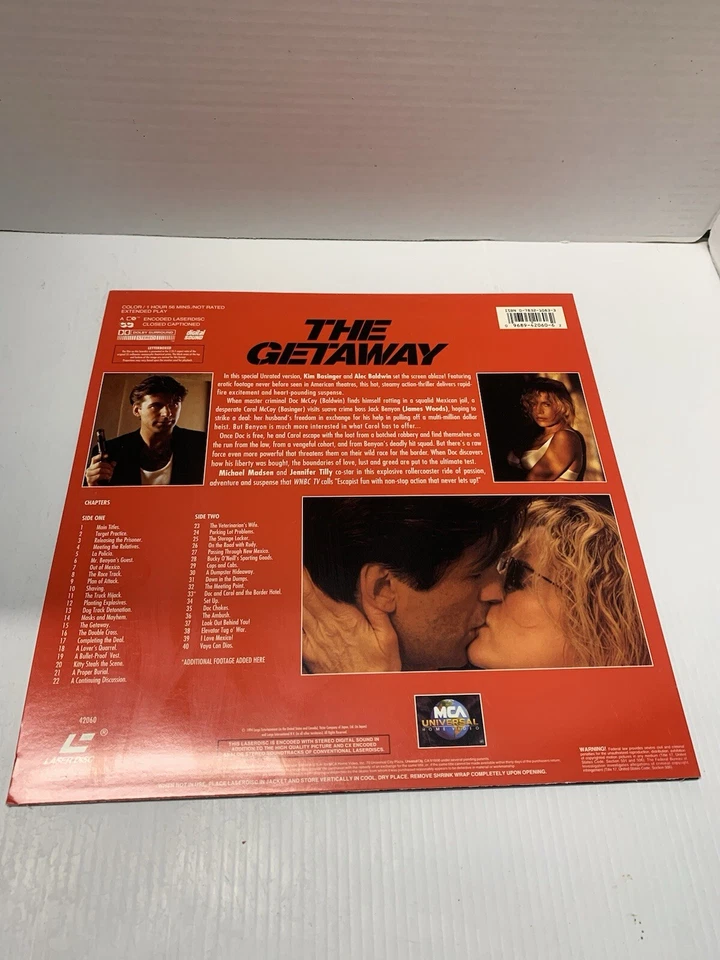 БЕГСТВО лазерный диск LD широкоэкранный формат РЕДКАЯ ALEC BALDWIN! - Изображение 2 из 2