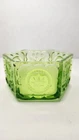 Indiana Glass Green Bowl Colonial Candy Dish Eagle Stars Hexagon Patriotic VTG