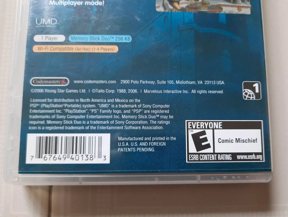 Sony PSP Bubble Bobble Evolution Used Game 2006 Complete With Manual Tested - Image 3 of 4