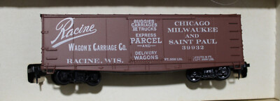 Roundhouse HO 3026 Old Timer Billboard Box Car Racine WI Wagon Carriage ...