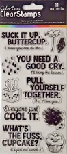 NEW- ColorBox ClearStamps Scrapbooking Buttercup Phrases Sayings Tissues - 11pcs