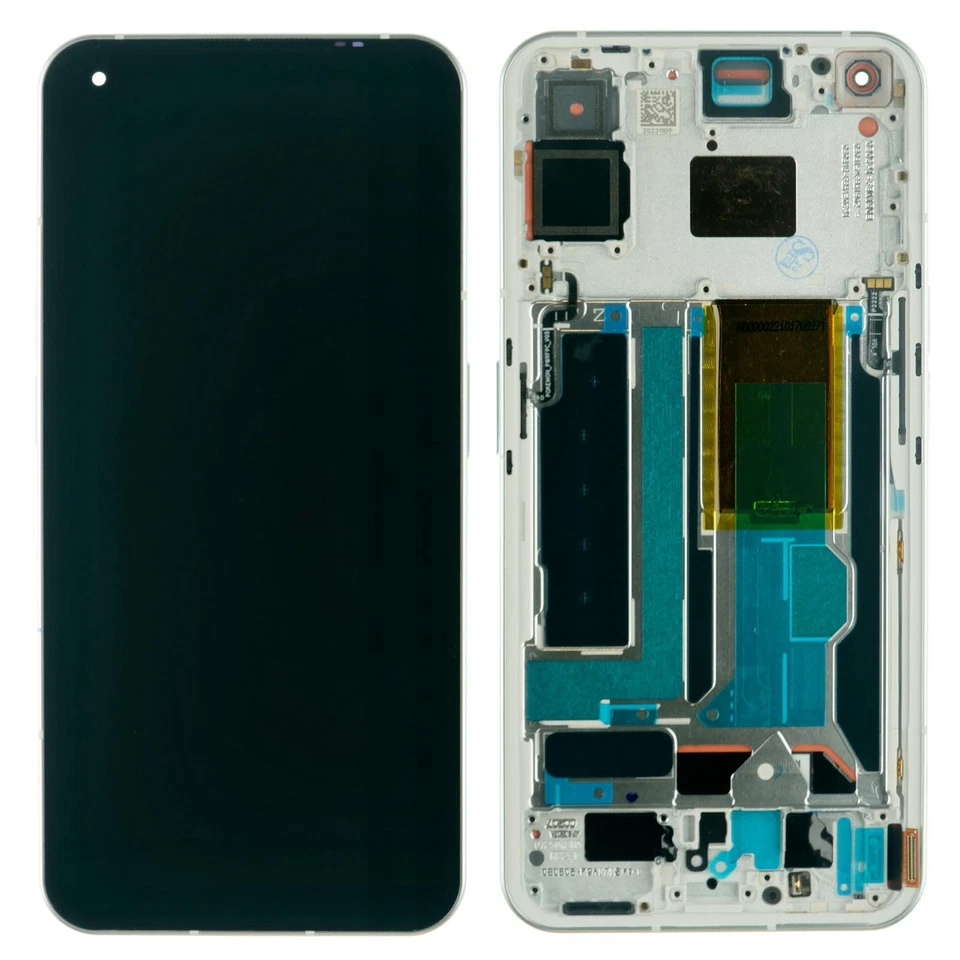 Nothing Phone 1 A063 Display Bildschirm Anzeige Touchscreen Rahmen Glas silber