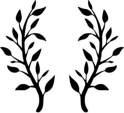 2 Pieces Metal Tree Leaf Wall Décor Branch Leaf Wall Art for Indoor Outdoor Gard