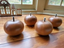 SET of 4 IKEA BEMZ MARTA OVAL WOODEN FURNITURE LEGS FEET Sofa Loveseat Armchair