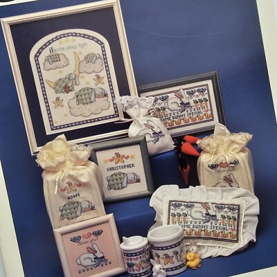 Vintage The Cornell Collection Sleep Tight Baby Cross Stitch Patterns L-29
