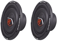(2) Rockville W10T4-S2 10" Shallow Mount 2400 Watt 2-Ohm Car Audio Subwoofers