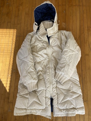 Vintage Fox Run Coat Womens M Goose Down Insulated Star Puffer Parka Reversable - Picture 3 of 5