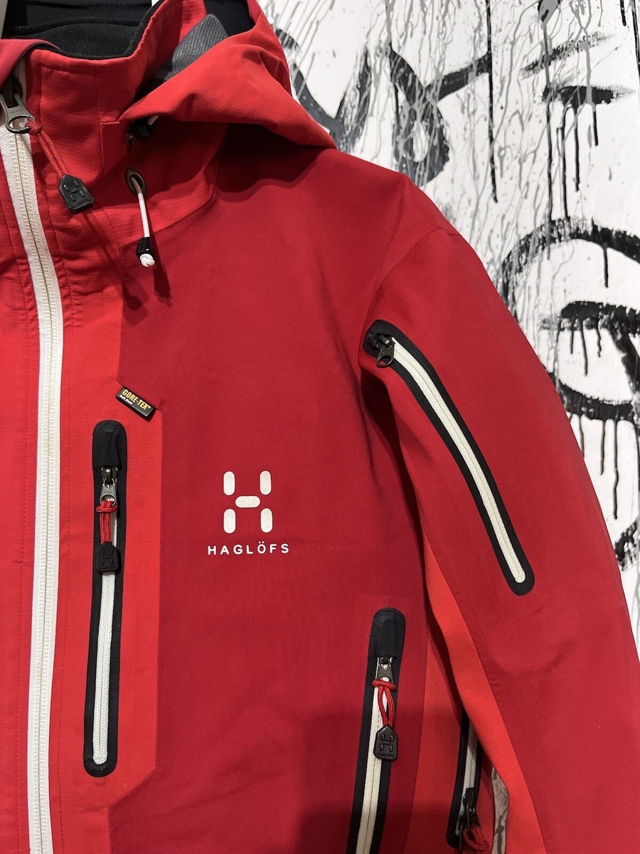 Haglofs Recco Gore-Tex Jacket Waterproof Women's Red Size M Haglofs Recco Gore-Tex Jacket Waterproof Women's Red Size M
