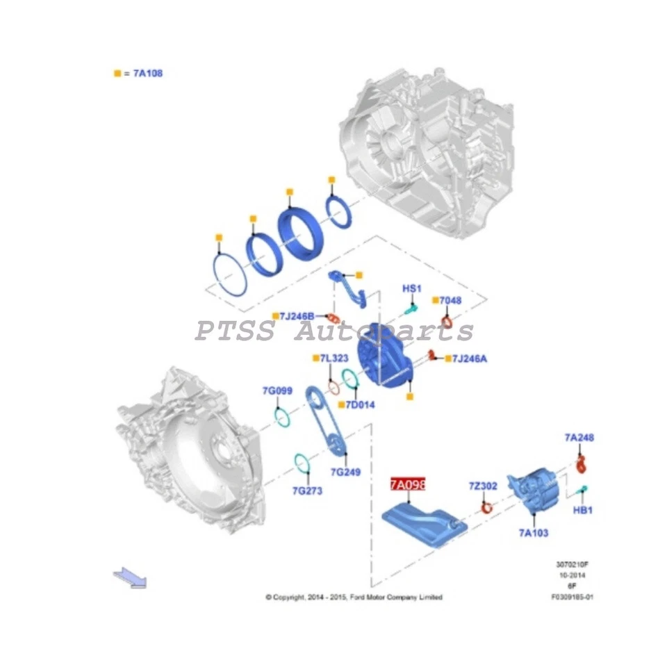 Filtro de transmisión 24240104 GM OEM para FORD FLEX FUSION LINCOLN MKS MKT MKX MKZ Foto 4 de 4