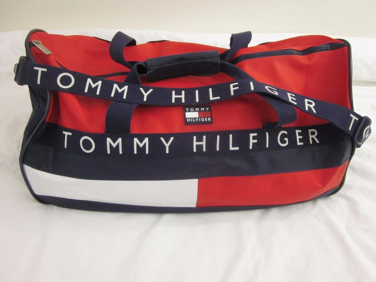 Vintage tommy best sale hilfiger duffle bag