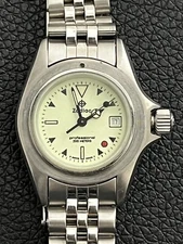 ZODIAC 108.21.07 Red Dot Diver Watch Swiss Professional 200 Meters