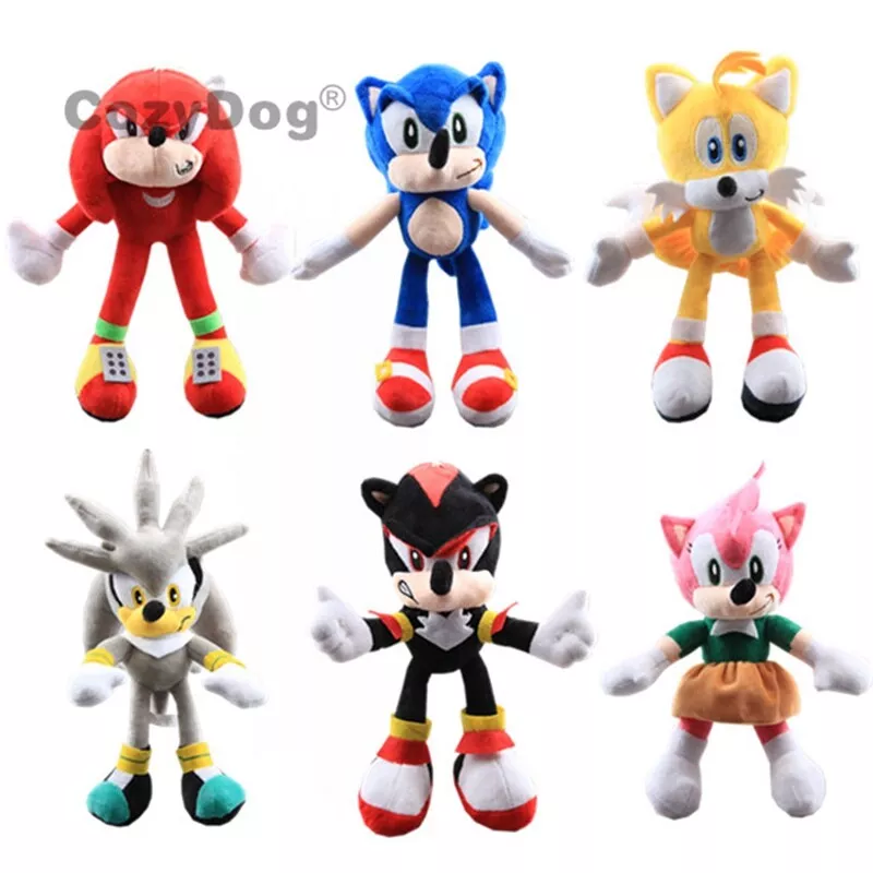 Sonic The Hedgehog, Tails, Shadow, Amy Rose, Knuckles (5 Plush Set