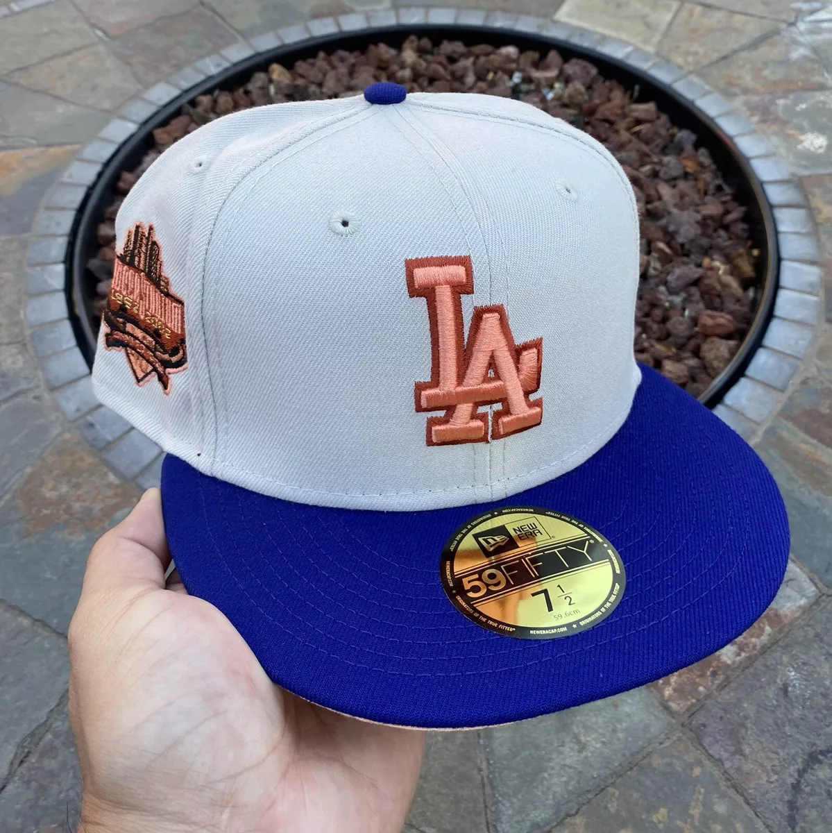 Los Angeles Dodgers New Era Two-Tone 59FIFTY Fitted Hat - Gray/Black 7 3/4