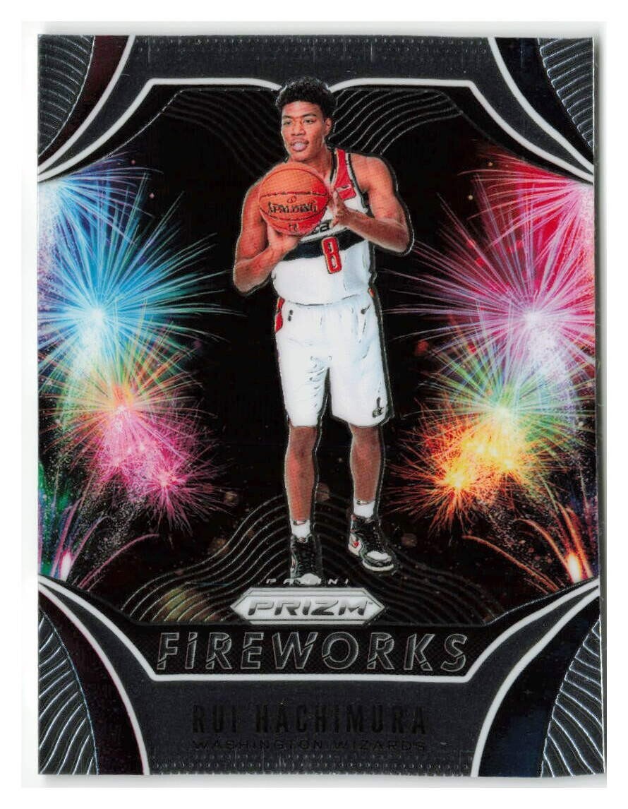 Rui Hachimura 2019-20 Panini Prizm Fireworks Parallel RC SP #29 - WSH Wizards