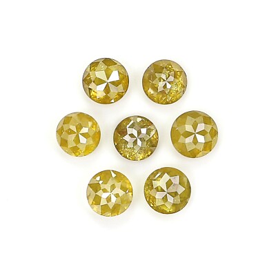 1.37 CT Natural Loose Round Rose Cut Diamond 3.40 MM Yellow Color Diamond NQ2574