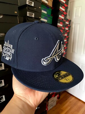 SportsWorld165 Atlanta Braves Navy Grey Size 7 1/8 2021 All Star