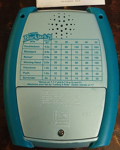 Radical Handheld Game 2005 Big Screen Blackjack w/ Instructions Tested - Picture 3 of 5