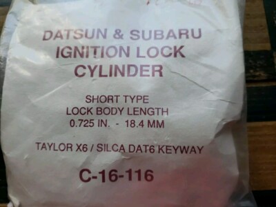 Datsun & Subaru Ignition Lock Cylinder Assembly C-16-116