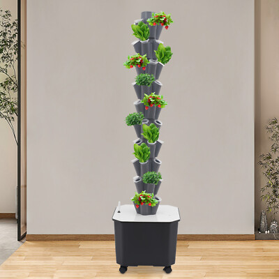 10 tiers Hydroponics Vertical Growing Kit, 10W 45L Hydroponic Growing Kit