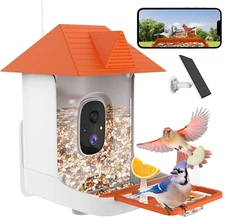 Smart Bird Feeder with Camera,Solar Powered Outdoor Wifi Birds House Camera with