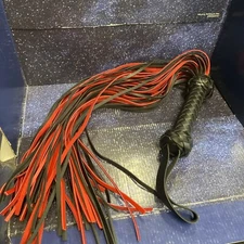 Real Whip Horse 30" Premium Horse Leather - Red & Black - Free Shipping