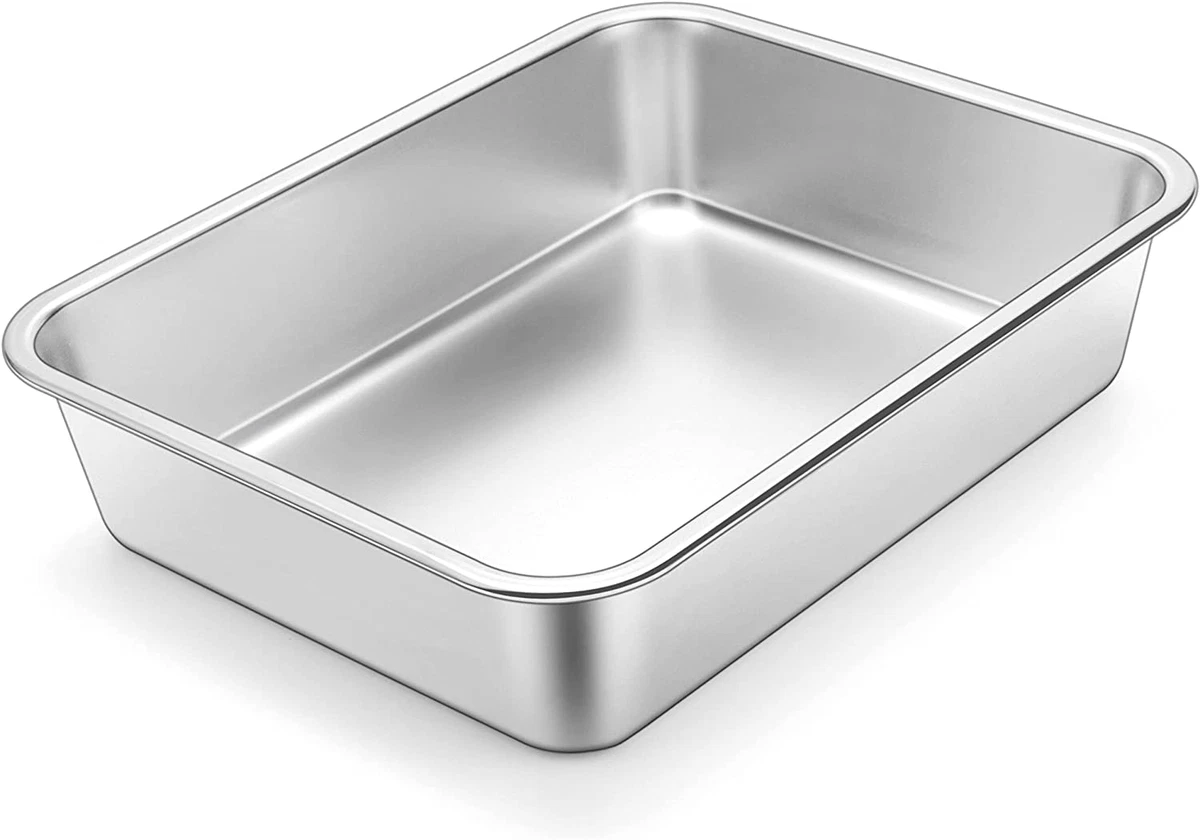 Covered Bake Pan, 9x13, Stainless Steel