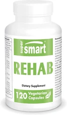 Supersmart Rehab with Kudzu, Benfotiamine NonGmo & Gluten Free 120 Capsules