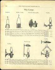 ca 1903 PAPER AD 3 PG Ship's Lamp Boiler Tube Side Lights Navy Lantern Flash
