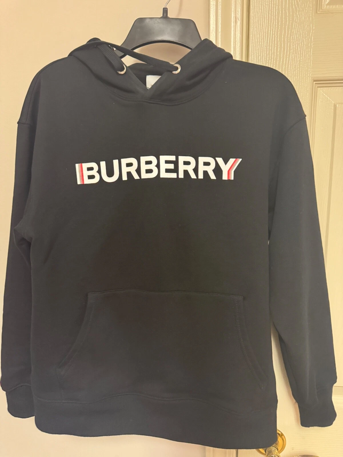 Burberry felpa con cappuccio piccola nera