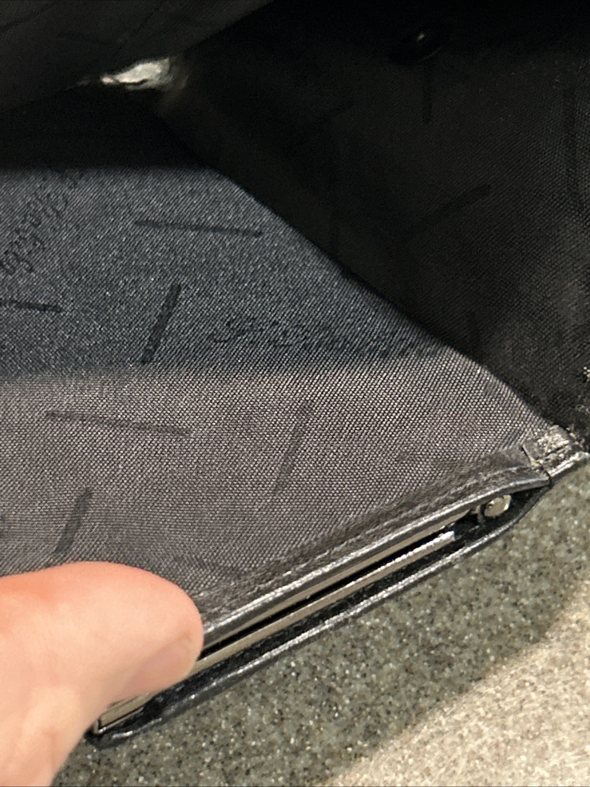 Cuir Veritable Wallet Solid Black Genuine Leather… - image 8