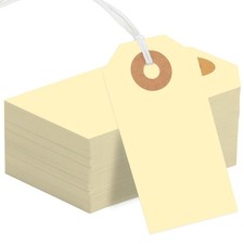 150PCS Blank Shipping Tag, 2 3/4 x 1 3/8 inches Manila Label Tags with String...