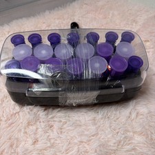 Conair Easy Start Curls Waves 20 Multi-Size Purple Hot Rollers w/ 6 Clips