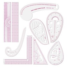 Fashion Clear Metric Sewing Ruler Set,French Curve Pattern Rulers for Beginners,