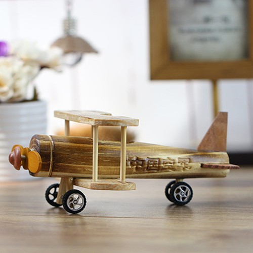 Wood Aircraft Airplane Ornament Toys Wood Tanker Aircraft Toys Kids Wood Toys - Zdjęcie 3 z 12