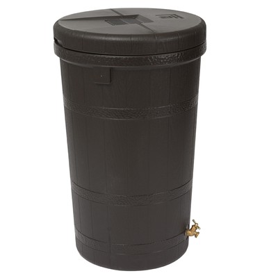 Good Ideas RW-ASPEN50-OAK Wizard Aspen 50 gal Saver- Rain Barrel, Large, Oak