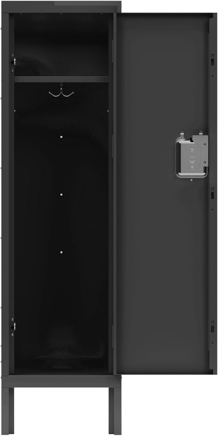 54H Tall Metal Locker Storage Cabinet for School or Office Organization