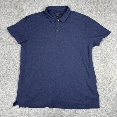 Marc Anthony Luxury Slim Fit Polo Shirt Men s 2XL Blue Short Sleeve