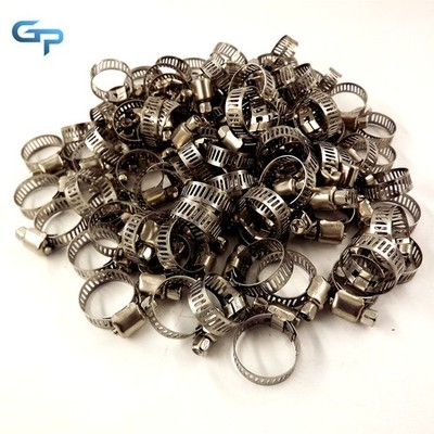 1/2In - 3/4In Adjustable Stainless Steel Hose Clamps Fuel Clamps 100 Pack