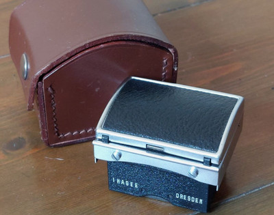 Ihagee Exakta Waist Level Finder in case