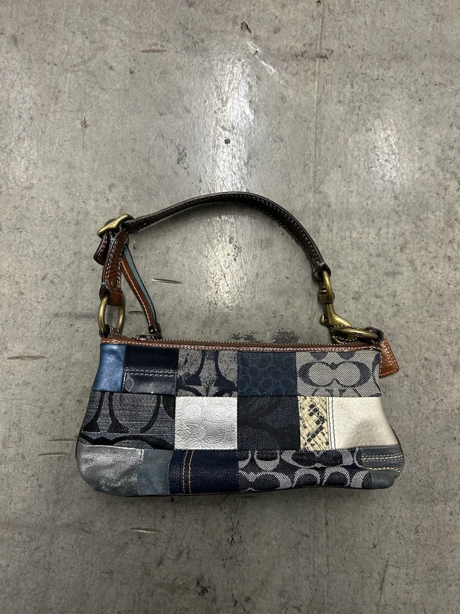 【美品】COACH LEGACY HANDBAG PATCHWORK DENIM Coach patchwork Denim Shoulder Bag 🧸😇🩵S♡LD🧸😇🩵 rare find